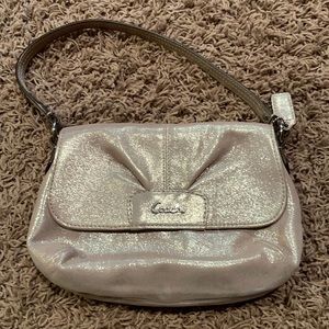 Coach evening bag!  Perfect for any occasion shiny